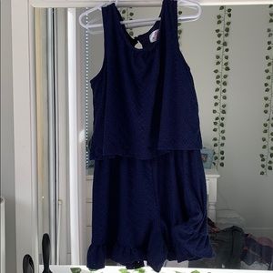 Cute navy blue justice romper!